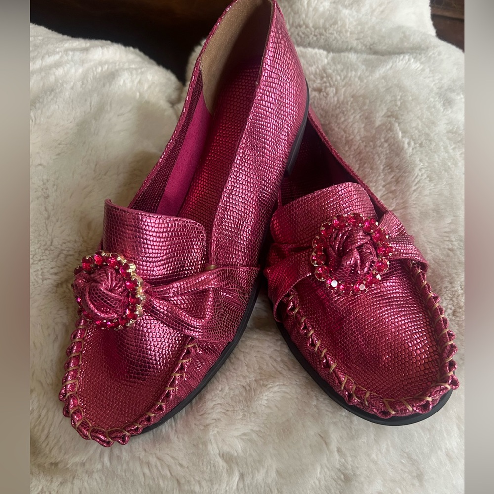 Anthropologie Vicenza Twisted Embellished Loafers